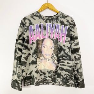 Official AALIYAH Vintage Marbled Tie Dye Sweatshirt - Sz Medium (M)